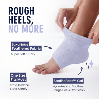 Dr. Frederick's Original Fuzzy Heel Socks (Lilac Leisure) - color: Lilac Leisure