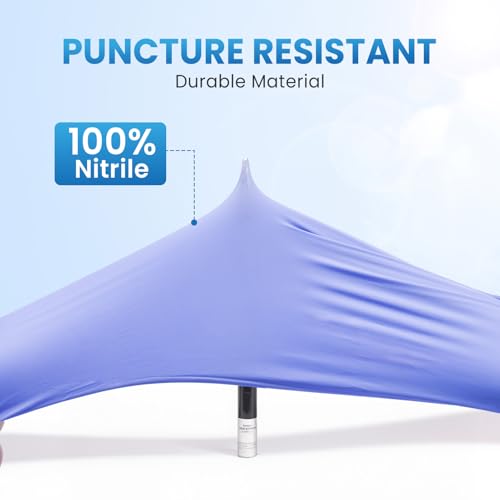 Borje Nitrile Exam Gloves Large, 100 Count Disposable Gloves, Iris Blue - color: Iris Blue, size: Large