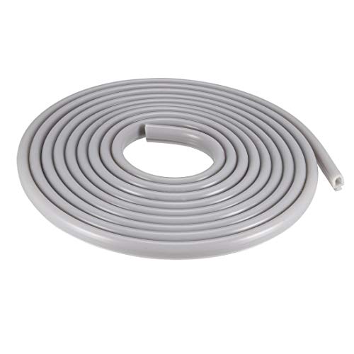 uxcell T-Slot Mount Window Weatherstrip Seal 6.5mm Bulb Bubble for 4mm Slot 3 Meters Long Gray - size: 3m