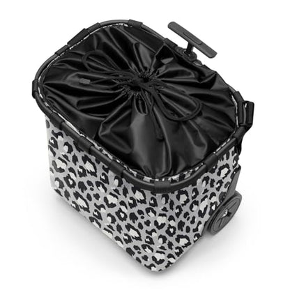 reisenthel carrycruiser Frame Leo Nero - Portable Shopping Trolley with Sturdy Aluminum Frame, Shoulder Strap and Removable mesh Inner Bag -Water-Repellent - color: Frame Leo Nero