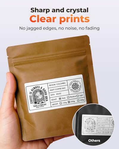 MUNBYN 4x2 Thermal Labels, 500 Sheets/1 Roll, White - color: White, size: 4x2"