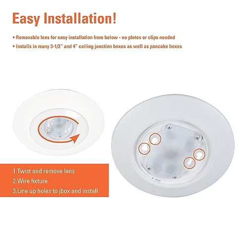 HALO HLCE 18-Pack 6 in LED Disk Ceiling Light 3000K 940lm 90 CRI Dimmable - size: 6 inch, 18-Pack