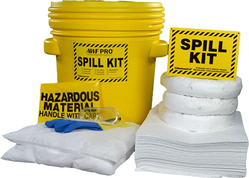 AWF PRO 20 Gallon Oil Only Spill Kit, 59 Pieces - size: Oil Only Spill Kit