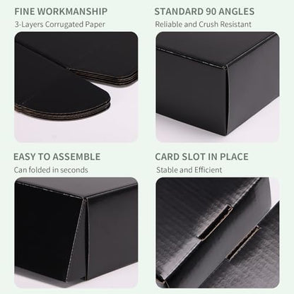 Rempry 6 Pack 9x6x4 Black Shipping Boxes, Small Cardboard Mailer Boxes for Small Business Shipping Packaging - color: Black, size: 9X6X4-6 Pack