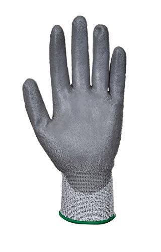 Portwest MR Cut PU Palm Glove Safety Work Wear Protective Gloves Resistant Coated ANSI 105, X Large - size: X-Large