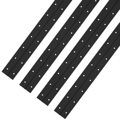 EPHECH 16" Piano Hinge, 4PCS Stainless Steel Continuous Piano Hinge-Black - color: Black, size: 16 Inch