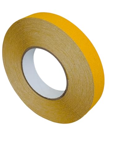 Sure-Step Non-Skid Safety Tape 1" x 60' Pack of 1 ROLL Yellow – High Traction, Waterproof Adhesive, Anti-Slip Tape for Stairs, Ramps, and Walkways – OSHA Compliant - color: YELLOW, size: 1" x 60' PACK OF 1 ROLL