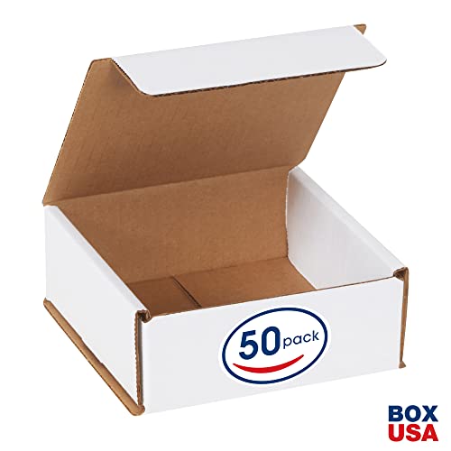 Box USA BM552 5"L x 5"W x 2"H, White (Pack of 50) - size: (025) 5" x 5" x 2", 50-Pack