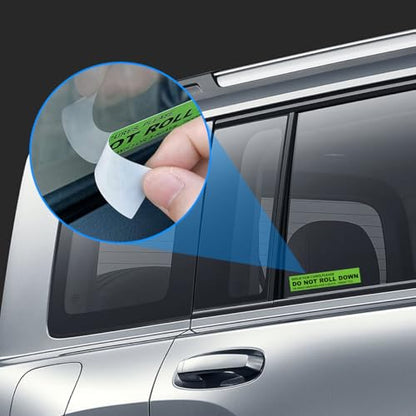 100PCS/Roll Car Do Not Roll Down Sticker, Self-Adhesive Vehicle Window Film Warning Label for Vinyl Wrapping, Auto Exterior Window Tint Vinyl Warning Caution Decal, Universal Fit