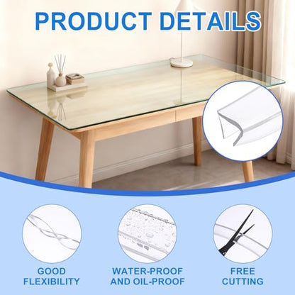 uxcell Clear Edge Trim 9.8Ft U Channel Edges Guards Fits 1-3/8"-1-13/32" - size: 9.8Ft x 1-9/16" x 11/16", Fits 1-3/8"-1-13/32"