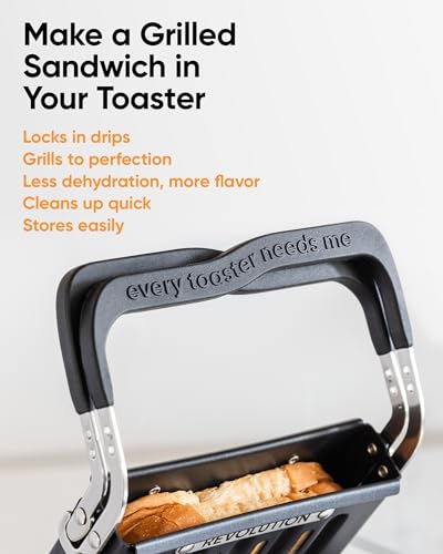 Revolution Toastie Press (Works With All Toasters) Conveniently Toast Delicious Grilled Cheeses, Quesadillas, and Paninis in Your Toaster
