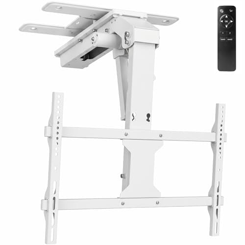 VIVO Swivel Electric Ceiling TV Mount, 37-70 in Screens, MOUNT-E-FD75CW-S - color: White, size: 37-70" TVs