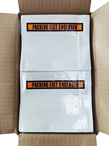 1000 Pcs Packing List Envelopes Pouches 4.5”x 5.5”,Packing Envelopes for Shipping Mailing Pouch Enclosed Bags with Packing Slips Invoice Label - size: 4.5x5.5"