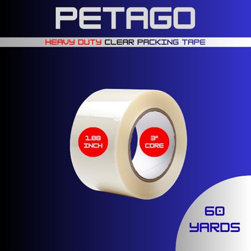 Heavy Duty Packing Tape 36 Rolls, 2.7 Mil Thick, Clear Shipping Tape, 1.88 Inch x 60 Yards per Roll, Strong Adhesive Moving Tape for Boxes, Packaging, Storage and Office Use