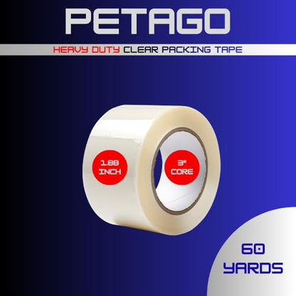 Heavy Duty Packing Tape 36 Rolls, 2.7 Mil Thick, Clear Shipping Tape, 1.88 Inch x 60 Yards per Roll, Strong Adhesive Moving Tape for Boxes, Packaging, Storage and Office Use