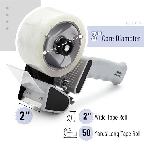 Mr. Pen- Heavy Duty Packing Tape Dispenser Gun, 2 Inch (Pack of 2) - color: Black, size: 4 Pack