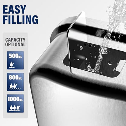 Commercial Soap Dispenser Wall Mount 304 Stainless Steel, Manual Liquid Hand Soap Dispenser for Bathroom Restroom Restaurant Hotel Office, Anti-Leak Pump - size: 500ml(17oz)