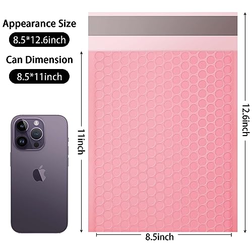 packbabol Bubble Mailers, 8.5x11 Inch Poly Padded Bubble Mailers Pack of 50 Bubble Envelopes Opaque Self Seal Adhesive Waterproof Bags for Shipping and Packaging (Pink) - color: pink, size: 8.5x11-50Pc
