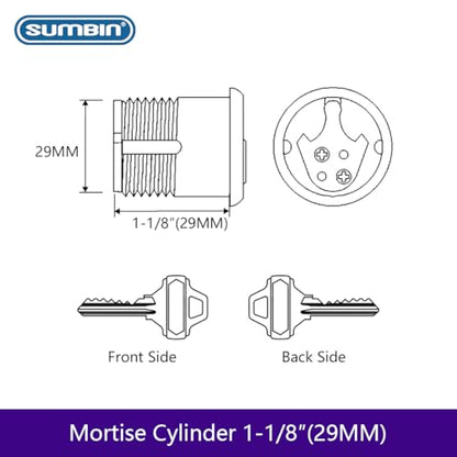 Commercial Heavy Duty Modern Mortise Lock Stainless Steel for Classroom F05 - color: Sectional/Classroom Function
