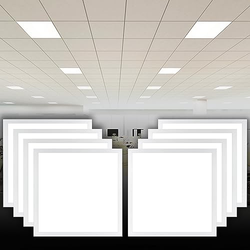 CycevSun 2x2 LED Flat Panel Light Drop Ceiling, 0-10V Dimmable, 8 Pack - size: 2x2 FT