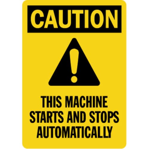 StickerJet Machine - This Machine Starts And Stops Signs 5Pc - 10" x 14" - color: Machine Starts And Stops (with Graphic), size: 10" x 14"