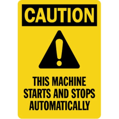 StickerJet Machine - This Machine Starts And Stops Signs 5Pc - 5" x 7" - color: Machine Starts And Stops (with Graphic), size: 5" x 7"