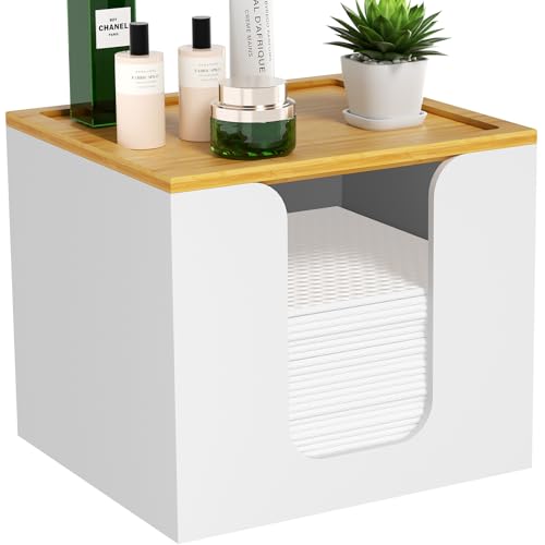 VITVITI Disposable Face Towel Holder for Clean Skin Club, Acrylic Box White - color: White 1