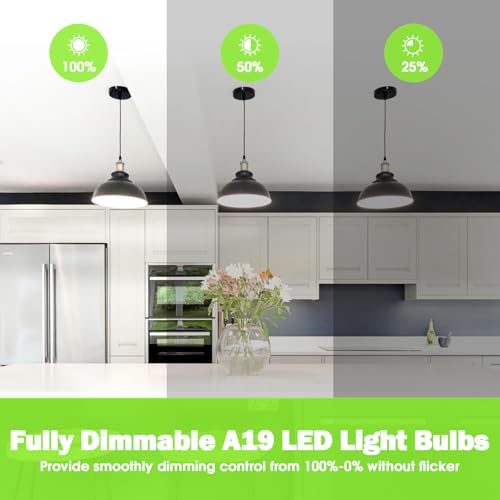 Maylaywood A19 LED Light Bulb 60W Equivalent, Dimmable 4000K Neutral White - color: Neutral White