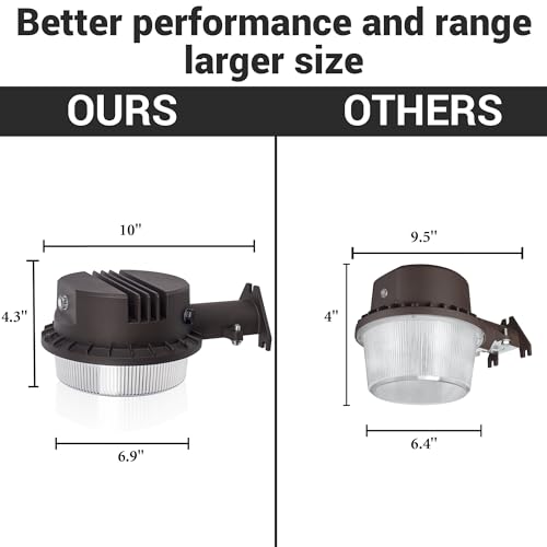 LED Barn Light Dusk to Dawn with Photocell, 55W 7500LM 5000K Daylight, 500W Incandescent/200W HID Replacement, Weather Resistant Outdoor Security Light for Yard, Garage, Farm, Porch - color: 55W Barn Light