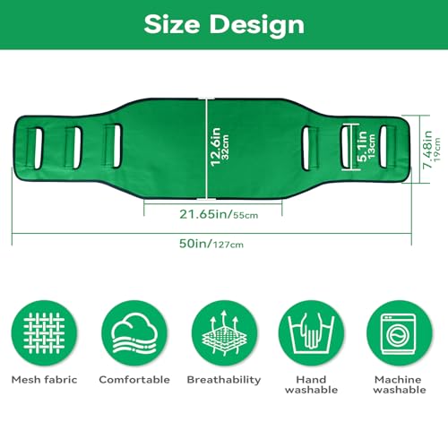 Transfer Belt Transfer Sling for Elderly, Lift Assist Gait Belt for Seniors - color: Green
