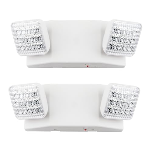 LIT-PaTH LED Emergency Light for Business, Battery Backup, 2 Pack - size: 2 pack