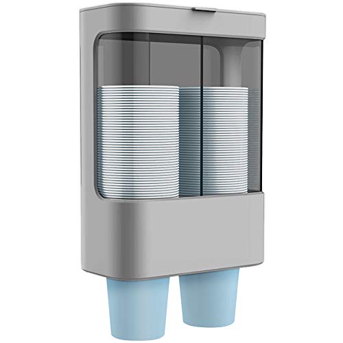LBTING Water Cooler Cup Dispenser, Fit 4oz - 6oz Cups, Gray - color: Gray, size: Double