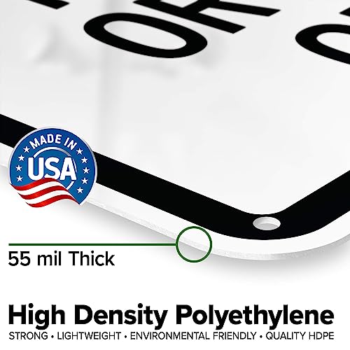 No Playing Or Climbing On Fence Sign, 24x30 Inches, 55 mil thick HDPE (high - size: 24x30 - Polyethylene