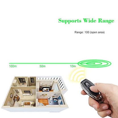 QIACHIP 433MHz 2-Button Remote 3-Pack - EV1527 Fixed Code, Momentary/Latching/Toggle, for QIACHIP Receivers, Non-Clonable - color: 3 Transmitters