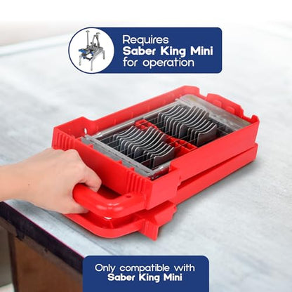 Prince Castle Saber King Red Tomato Blade & Pusher Set - 3/16" Slices, for 4 Tomatoes - Vegetable Chopper and Kitchen Chopper Replacement Blade, Tomato Slicer Commercial Tool - style: Set