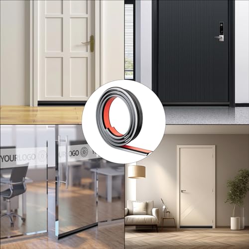 Esufeir 39”X2 Under Door Draft Stopper with Brush,Black - color: Black, size: 39" X 2Pack