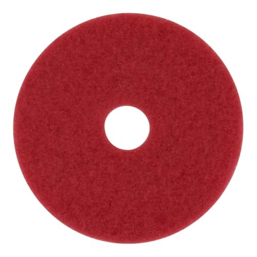 3M Red Buffer Pad 5100, 18 in, 5/Case - size: 18 inches