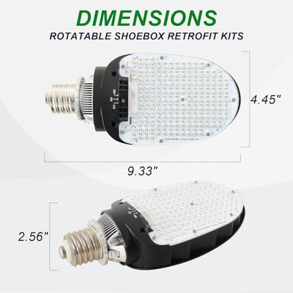 OSTEK LED Shoebox Retrofit Kits, Rotatable Outdoor Street Lighting 5000K