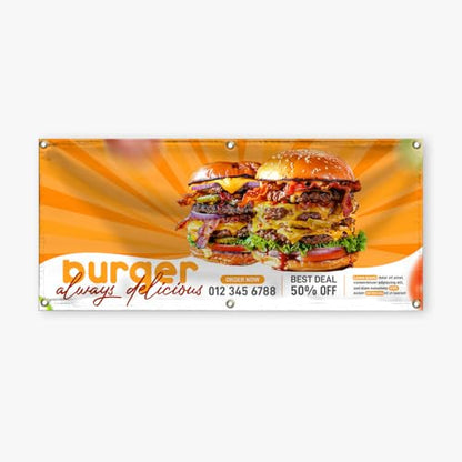 Custom Vinyl Banner - Vinyl Printed Personalized Banner Indoor & Outdoor Use for Display, Business, Events, Trade Shows, Grand Openings, Celebrations - ANY SIZE, ANY DESIGN - Next Day Turnaround | Print with Provision (Square) - size: Square