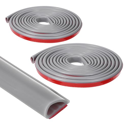 2PCS Smoke Fire Seal Strip, 9.8 Feet Door Seal Tape Self Adhesive Graphite Rubber Composite Material for Fire Rated Windows Steel Doors, 1/2" W x 1/4" H, Gray - color: Gray, size: 9.8 Feet