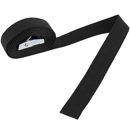 MANCHAP 12 Pack 6.5 Feet Lashing Straps, 1 Inch Wide Black Cam Buckle Adjustable Cargo Tie Down Straps for Kayak, Luggage, Car Roof Rack, Furniture
