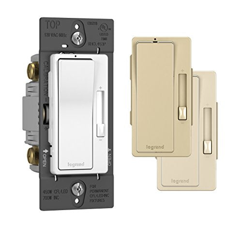 Legrand Radiant 450W LED Dimmer Light Switch 3-Way Rocker Tri-Color 1-Pack - size: (Pack of 1)