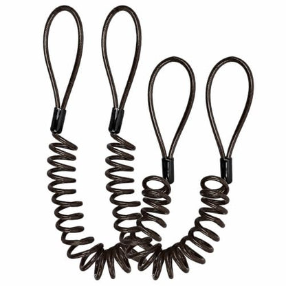 Security Cable Lock 2 Pack, 5FT Self-Coiling Stainless Steel Double Loop Cable, Flexible Anti-Theft Wire for Luggage, Bike, Helmet & Travel Gear (Black) - color: Black