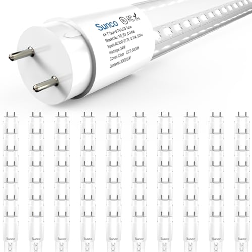 Sunco 70 Pack 4 Foot T8 LED Tube Light Bulbs, 24W, 5000K, Ballast Bypass - size: 70 Pack