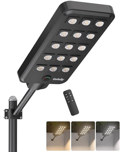 Gefolly G-16000W Solar Street Light Outdoor, Flood Security Parking Lot - size: XL