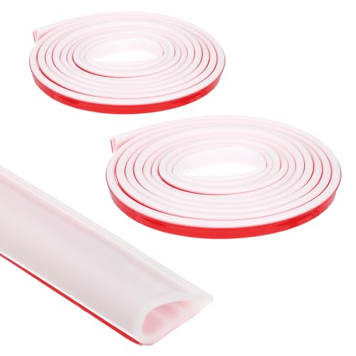 2PCS Smoke Fire Seal Strip, 9.8 Feet Door Seal Tape Self Adhesive Graphite Rubber Composite Material for Fire Rated Windows Steel Doors, 1/2" W x 1/4" H, White - color: White, size: 9.8 Feet