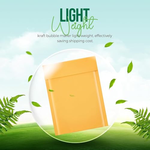 Fuxury Kraft Bubble Mailer 6x10" 300 Pack Usable Size 6x9" Padded Envelopes - color: Yellow, size: 6x10" 300PC