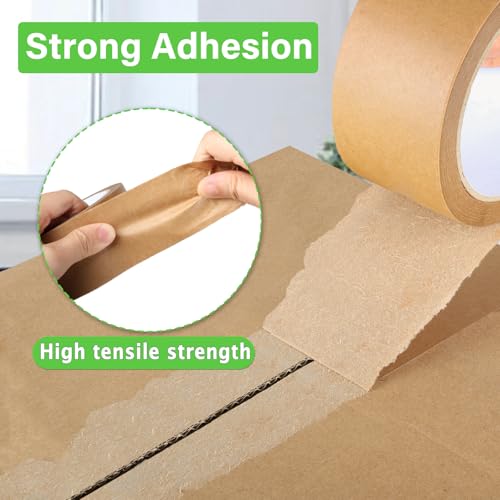 GEYYANG Kraft Paper Packing Tape, 2in x 30 yd, 6 Rolls - size: 2in x 30yd, 6 pack