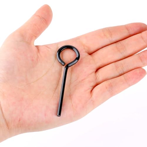Abeillo 5 Pack 1/8" Allen Wrench, Hex Key for Push Bar Door, Standard Hex Dogging Key with Full Loop, Black Metal Allen Wrenches Keychain Door Keys - size: 1/8in