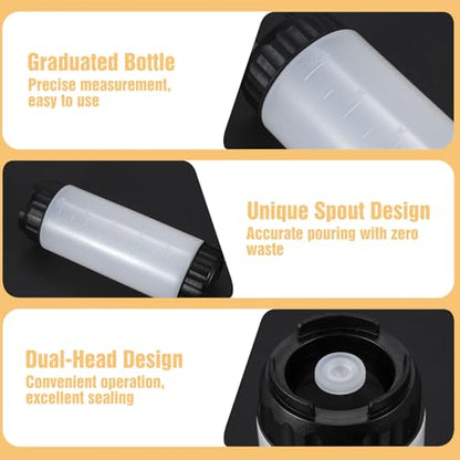 Grevosea 2 Pcs 20 oz Squeeze Bottles, Refillable Large Valve Condiment Dispenser, Self-Sealing Leakproof Syrup Ketchup Sour Cream Sauce Bottle for Restaurant Home Kitchen(Black) - color: Black, size: 20 Oz